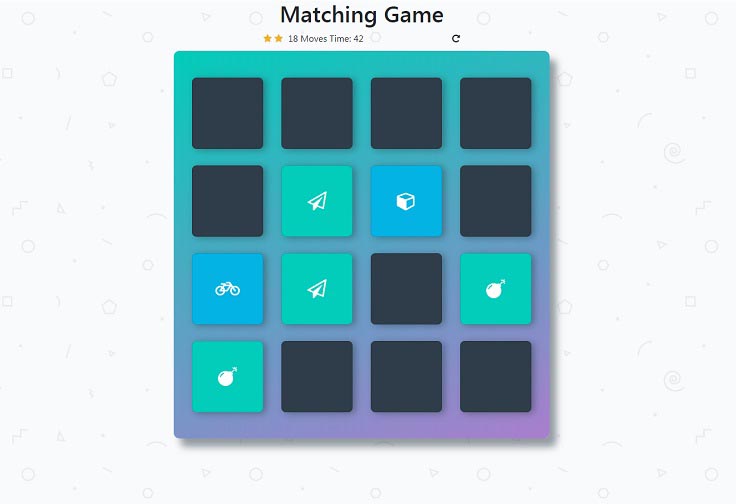 Screenshot project Memory Game