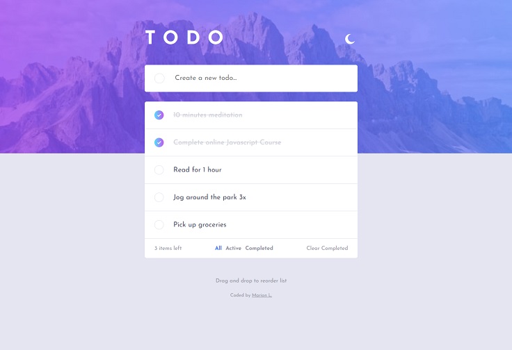 Screenshot project Todo App